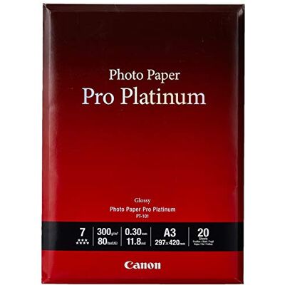 Canon 2768B017 PT-101 pro platinum photo paper A3 20 Blatt Canon 2768B017 PT-101 pro platinum photo paper A3 20 Blatt