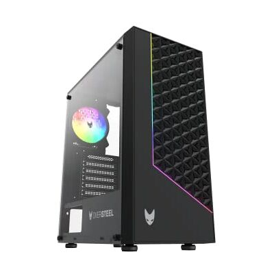 Oversteel Iridium Gaming PC Gehäuse Kompatibel mit ATX, Micro ATX und ITX Boards, 120mm A-RGB Lüfter, Mesh Front, 2 Staubfilter, gehärtetes Seitenglas, USB 3.0, Schwarz Oversteel Iridium Gaming PC Gehäuse Kompatibel mit ATX, Micro ATX und ITX Boards, 120mm A-RGB Lüfter, Mesh Front, 2 Staubfilter, gehärtetes Seitenglas, USB 3.0, Schwarz
