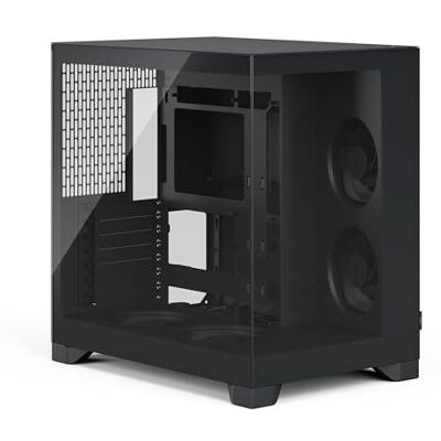 Fractal Design Pop 2 Vision Black PC‑Gaming‑Gehäuse mit Panoramaglas – Dual‑Kammer‑Design – 4 Reverse‑Lüfter – ATX/E‑ATX/mATX/ITX Fractal Design Pop 2 Vision Black PC‑Gaming‑Gehäuse mit Panoramaglas – Dual‑Kammer‑Design – 4 Reverse‑Lüfter – ATX/E‑ATX/mATX/ITX