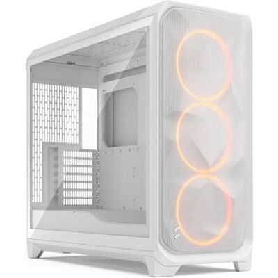 Fractal Design Meshify 3 XL White Tempered Glass Clear Tint Gaming Computer-Gehäuse – Facetten-Mesh-Front – DREI Momentum 14 Lüfter enthalten – GPUs bis 512mm Länge E-ATX/ATX/mATX Unterstützung Fractal Design Meshify 3 XL White Tempered Glass Clear Tint Gaming Computer-Gehäuse – Facetten-Mesh-Front – DREI Momentum 14 Lüfter enthalten – GPUs bis 512mm Länge E-ATX/ATX/mATX Unterstützung
