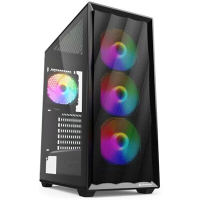 Sharkoon VK4 Rainbow Schwarz, ATX PC-Gehäuse Sharkoon VK4 Rainbow Schwarz, ATX PC-Gehäuse