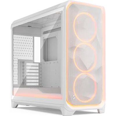 Fractal Design Meshify 3 XL Ambience Pro RGB White Tempered Glass Clear Tint Gaming Computer-Gehäuse – Gen 2 ARGB Beleuchtung via Adjust Pro Hub – DREI RGB Momentum 14 Lüfter enthalten Fractal Design Meshify 3 XL Ambience Pro RGB White Tempered Glass Clear Tint Gaming Computer-Gehäuse – Gen 2 ARGB Beleuchtung via Adjust Pro Hub – DREI RGB Momentum 14 Lüfter enthalten