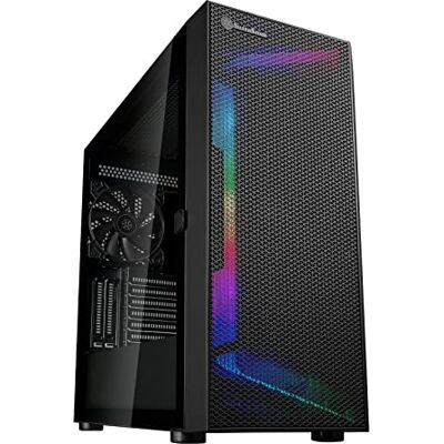 Silverstone SST-SEH1B-G SETA H1 Mid-Tower-Gehäuse mit perforierter Gitterfrontblende, Stahlgehäuse und ARGB-Beleuchtung Silverstone SST-SEH1B-G SETA H1 Mid-Tower-Gehäuse mit perforierter Gitterfrontblende, Stahlgehäuse und ARGB-Beleuchtung