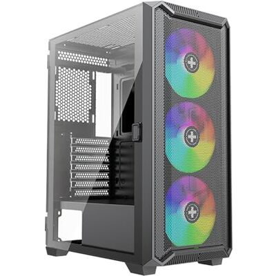 Xilence X613 XILENT BLADE II Gaming PC Gehäuse, 3x 120mm ARGB Lüfter, ATX Midi Tower Case, Mesh Front Panel für guten Airflow und PWM/ARGB Control Board, schraubenloses Glas Side Panel Xilence X613 XILENT BLADE II Gaming PC Gehäuse, 3x 120mm ARGB Lüfter, ATX Midi Tower Case, Mesh Front Panel für guten Airflow und PWM/ARGB Control Board, schraubenloses Glas Side Panel