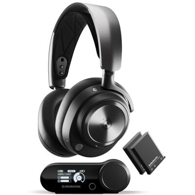 SteelSeries Arctis Nova Pro Wireless Gaming-Headset – Multi-System – Magnetische Neodym-Treiber – Active Noise Cancellation – Infinity Power System – ClearCast Gen 2-Mikrofon – PC, PS5, PS4, Switch, SteelSeries Arctis Nova Pro Wireless Gaming-Headset – Multi-System – Magnetische Neodym-Treiber – Active Noise Cancellation – Infinity Power System – ClearCast Gen 2-Mikrofon – PC, PS5, PS4, Switch,