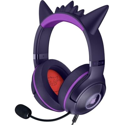 Razer Kraken Kitty V2 Gengar Pokémon Edition USB-Headset Gengar-Stacheln Streamreaktive Beleuchtung HyperClear-Kardioidenmikrofon Triforce 40-mm-Treiber 7.1 Surround Sound Violett Razer Kraken Kitty V2 Gengar Pokémon Edition USB-Headset Gengar-Stacheln Streamreaktive Beleuchtung HyperClear-Kardioidenmikrofon Triforce 40-mm-Treiber 7.1 Surround Sound Violett