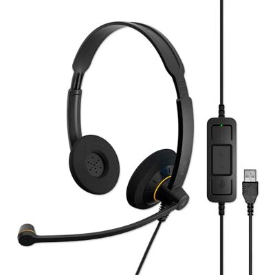 EPOS Sennheiser Impact SC 60 USB ML beidseitiges UC-Headset mit In-Line Call Control Zertifiziert für Skype for Business, 9734329000 EPOS Sennheiser Impact SC 60 USB ML beidseitiges UC-Headset mit In-Line Call Control Zertifiziert für Skype for Business, 9734329000