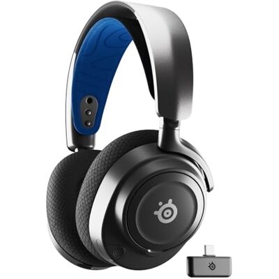SteelSeries Arctis Nova 7P Wireless Multi-Plattform Gaming-Headset– PS5,PC – Magnetische Neodym-Treiber– 2,4 GHz + Mischbarer Bluetooth-Sound – 38 Std. Akkulaufzeit– ClearCast Gen 2 KI-Mik SteelSeries Arctis Nova 7P Wireless Multi-Plattform Gaming-Headset– PS5,PC – Magnetische Neodym-Treiber– 2,4 GHz + Mischbarer Bluetooth-Sound – 38 Std. Akkulaufzeit– ClearCast Gen 2 KI-Mik