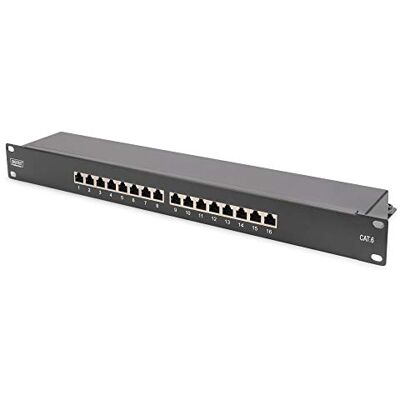 Digitus Patchpanel 1HE 16-Port Cat6 geschirmt schwarz Patch-Panel Schwarz 1 Gbit/s – PoE+ kompatibel – LSA Patch-Feld – Rack-Montage im Netzwerkschrank – Schwarz Digitus Patchpanel 1HE 16-Port Cat6 geschirmt schwarz Patch-Panel Schwarz 1 Gbit/s – PoE+ kompatibel – LSA Patch-Feld – Rack-Montage im Netzwerkschrank – Schwarz