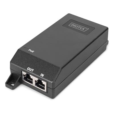 Digitus PoE+ Injektor – bis zu 30W PoE-Leistung – IEEE802.3at – 1 Gbps – 100m Reichweite – R45-Ein- und Ausgang – Plug & Play – für IP-Kameras, Access Points, Telefone – Schwarz Digitus PoE+ Injektor – bis zu 30W PoE-Leistung – IEEE802.3at – 1 Gbps – 100m Reichweite – R45-Ein- und Ausgang – Plug & Play – für IP-Kameras, Access Points, Telefone – Schwarz