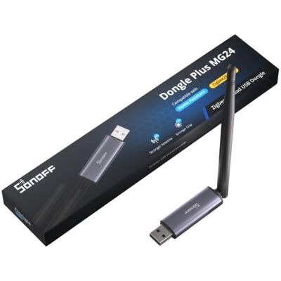 SONOFF Zigbee 3.0 USB Dongle Plus MG24, Zigbee Gateway mit EFR32MG24, Thread & Zigbee USB-Stick, Zigbee Controller für Home Assistant oder Zigbee2MQTT SONOFF Zigbee 3.0 USB Dongle Plus MG24, Zigbee Gateway mit EFR32MG24, Thread & Zigbee USB-Stick, Zigbee Controller für Home Assistant oder Zigbee2MQTT