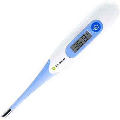 Dr. Senst digitales Fieberthermometer mit Fieberalarm hochpräzise Messung für Erwachsene, Kinder und Babys Messzeit von 10 Sekunden medizinisches Thermometer zur Messung der Körpertemperatur Dr. Senst digitales Fieberthermometer mit Fieberalarm hochpräzise Messung für Erwachsene, Kinder und Babys Messzeit von 10 Sekunden medizinisches Thermometer zur Messung der Körpertemperatur
