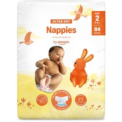 Mama Bear Amazon-Marke: Ultra Dry Windeln, Größe 2 (3-6 kg), Weiß, 84 Stück (1-er Pack) Mama Bear Amazon-Marke: Ultra Dry Windeln, Größe 2 (3-6 kg), Weiß, 84 Stück (1-er Pack)