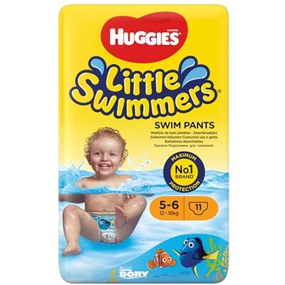 HUGGIES Little Swimmers Baby-Schwimmwindeln, Größe 5-6 (12-18 kg), 11 St. HUGGIES Little Swimmers Baby-Schwimmwindeln, Größe 5-6 (12-18 kg), 11 St.
