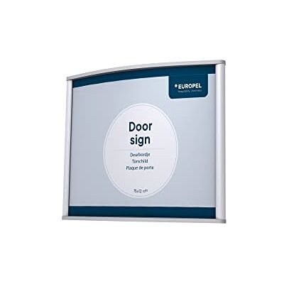 Europel Türschild einfach und elegant, leicht gewölbt 15X12cm. Schrauben oder kleben, Quer- oder Hochformat, PVC-Entspiegelte Abdeckscheibe, Farbe silber, inkl. Montagematerial (Schrauben+Klebeband) Europel Türschild einfach und elegant, leicht gewölbt 15X12cm. Schrauben oder kleben, Quer- oder Hochformat, PVC-Entspiegelte Abdeckscheibe, Farbe silber, inkl. Montagematerial (Schrauben+Klebeband)