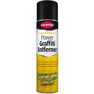 Caramba Power Graffiti Entferner, Beseitigt Sprühfarbe, Filzstift und Lack, Abbeizer für Beton, Glas, Metall und Kunststoff, Materialschonend, 400 ml Caramba Power Graffiti Entferner, Beseitigt Sprühfarbe, Filzstift und Lack, Abbeizer für Beton, Glas, Metall und Kunststoff, Materialschonend, 400 ml