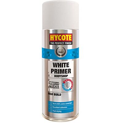 Hycote Bodyshop Sprühfüller Weiß 400 ml – Schnelltrocknender Acryl High Build Füller Primer, schleifbar, zum Ausgleichen von Unebenheiten, für Metall, Kunststoff, Keramik und Holz Hycote Bodyshop Sprühfüller Weiß 400 ml – Schnelltrocknender Acryl High Build Füller Primer, schleifbar, zum Ausgleichen von Unebenheiten, für Metall, Kunststoff, Keramik und Holz