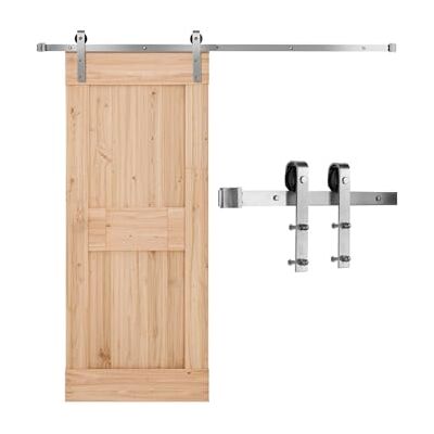 VEVOR Schiebetürsystem 183 cm Laufschiene, Schiebetürbeschlag Tragkraft 150 kg, kompatibel mit 914 mm max. Breite und 34,92-44,45 mm Dicke, Schiene & J-förmige Rolle, Silber VEVOR Schiebetürsystem 183 cm Laufschiene, Schiebetürbeschlag Tragkraft 150 kg, kompatibel mit 914 mm max. Breite und 34,92-44,45 mm Dicke, Schiene & J-förmige Rolle, Silber