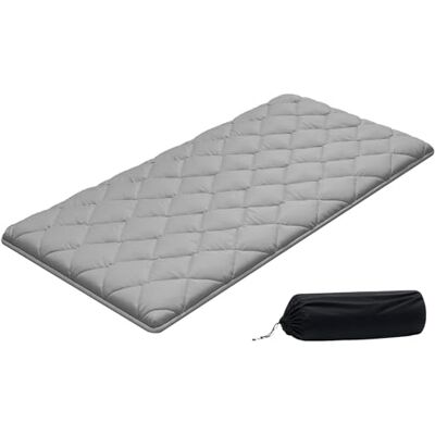 VEVOR japanische Futon-Matratze (2032 x 991 x 63,5 mm), Faltbare Tatami (Einzelbettgröße), Bodenmatratze mit Aufbewahrungstasche & Befestigungsmaterial, 9-lagige Schlafmatte für Meditation Yoga, Grau VEVOR japanische Futon-Matratze (2032 x 991 x 63,5 mm), Faltbare Tatami (Einzelbettgröße), Bodenmatratze mit Aufbewahrungstasche & Befestigungsmaterial, 9-lagige Schlafmatte für Meditation Yoga, Grau