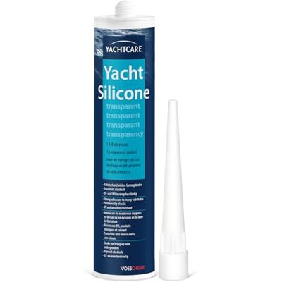 Yachtcare Yacht Silicone transparent 300ml UV-beständig und wasserabweisend Silikon für Boot und Caravan Haftet auf GFK, Alu, Glas und Holz Ideal für Innen & Aussen Yachtcare Yacht Silicone transparent 300ml UV-beständig und wasserabweisend Silikon für Boot und Caravan Haftet auf GFK, Alu, Glas und Holz Ideal für Innen & Aussen