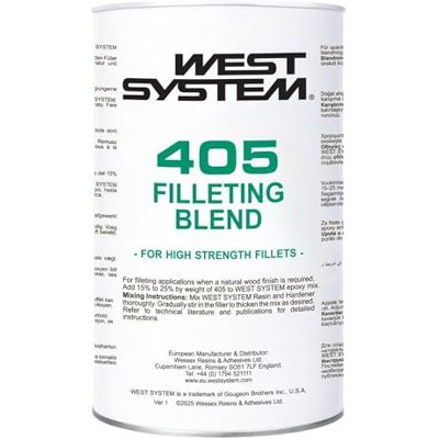 West System 405 Füllstoffmischung 150 g – Verdickt Epoxidharz für Holz-, Boots- und Glasfaserreparaturen – Wasserfestes Mehrzweck-Klebstoffpulver für 2-Komponenten-Epoxidharze West System 405 Füllstoffmischung 150 g – Verdickt Epoxidharz für Holz-, Boots- und Glasfaserreparaturen – Wasserfestes Mehrzweck-Klebstoffpulver für 2-Komponenten-Epoxidharze