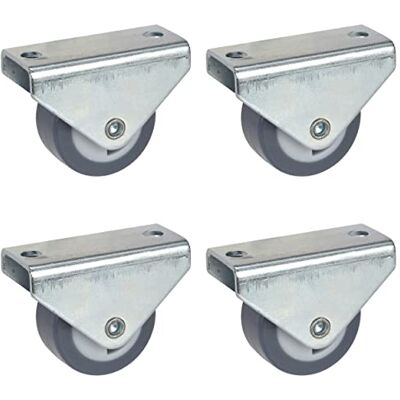 Dörner + Helmer 450050 4er Set Möbel-Bockrolle 30 mm, richtungsfixiert, mit Platte, spurfreies TPE, Tragkraft 105 kg/Set Dörner + Helmer 450050 4er Set Möbel-Bockrolle 30 mm, richtungsfixiert, mit Platte, spurfreies TPE, Tragkraft 105 kg/Set