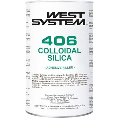 West System 406 Kolloidales Siliciumdioxid-Füllmaterial 60 g – Verdickt Epoxidharz für Holz-, Boots- und Glasfaserreparaturen – Wasserfestes Mehrzweck-Klebstoffpulver für 2-Komponenten-Epoxidharze West System 406 Kolloidales Siliciumdioxid-Füllmaterial 60 g – Verdickt Epoxidharz für Holz-, Boots- und Glasfaserreparaturen – Wasserfestes Mehrzweck-Klebstoffpulver für 2-Komponenten-Epoxidharze