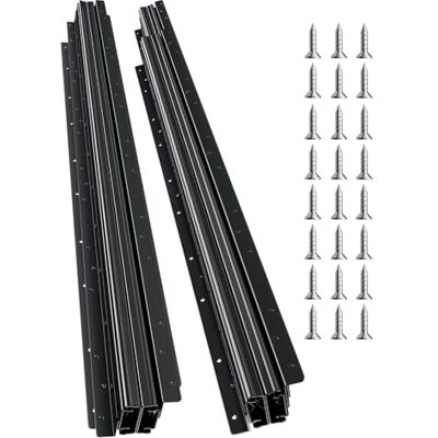 VEVOR Schubladenschienen Bodenhalterung, 1000 mm, Vollauszug mit Kugellager unter Treppenschrankschienen, 117 kg Tragkraft, Unterschienen für Treppenschrankgleiter, zum Selbstaustausch, schwarz VEVOR Schubladenschienen Bodenhalterung, 1000 mm, Vollauszug mit Kugellager unter Treppenschrankschienen, 117 kg Tragkraft, Unterschienen für Treppenschrankgleiter, zum Selbstaustausch, schwarz