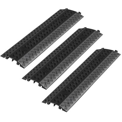 VEVOR Kabelabdeckung, 2 Kanäle, robuste Kabelschlauch-Schutzrampe, 97 cm Bodenschnurabdeckung, 7938 kg Achsbelastbarkeit, für Verkehrsbereiche, drinnen, draußen, Zuhause, Büro, Lager, 3 Stüc VEVOR Kabelabdeckung, 2 Kanäle, robuste Kabelschlauch-Schutzrampe, 97 cm Bodenschnurabdeckung, 7938 kg Achsbelastbarkeit, für Verkehrsbereiche, drinnen, draußen, Zuhause, Büro, Lager, 3 Stüc