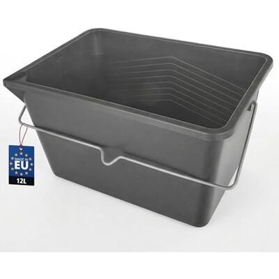 BAKOKI Farbeimer 12L – eckiger Malereimer aus Kunststoff mit Metallgriff und Gießrand, stabil, rechteckig und leicht, ideal für Renovierung, Garten und Reinigung BAKOKI Farbeimer 12L – eckiger Malereimer aus Kunststoff mit Metallgriff und Gießrand, stabil, rechteckig und leicht, ideal für Renovierung, Garten und Reinigung