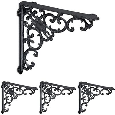 RELAXDAYS - 4er Wandhalter - Regalhalter-Set RELAXDAYS - 4er Wandhalter - Regalhalter-Set