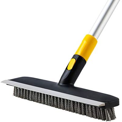 Yocada Boden-Scheuerbürste, 142 cm, Teleskopgriff, 2-in-1-Schabbürste, steife Borsten, Duschschrubber für die Reinigung von Terrasse, Badezimmer, Garage, Küche, Wand, Terrasse, Wanne, Fliesen Yocada Boden-Scheuerbürste, 142 cm, Teleskopgriff, 2-in-1-Schabbürste, steife Borsten, Duschschrubber für die Reinigung von Terrasse, Badezimmer, Garage, Küche, Wand, Terrasse, Wanne, Fliesen