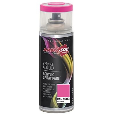 AMBRO-SOL SPRAY YOUR FACTORY OF AEROSOL Ambro-Sol Mehrzweck Acryllack Spray V4004003, Hochglanzfarbe für Innen und Außen, Acryl Spray für Alle Materialien, 400 ml Recyclebare Acryl Sprühfarbe Weißblech-Sprühdose Heiderot AMBRO-SOL SPRAY YOUR FACTORY OF AEROSOL Ambro-Sol Mehrzweck Acryllack Spray V4004003, Hochglanzfarbe für Innen und Außen, Acryl Spray für Alle Materialien, 400 ml Recyclebare Acryl Sprühfarbe Weißblech-Sprühdose Heiderot