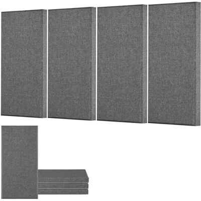 VEVOR Akustikpaneele, 4 Stück, 600x300x50 mm, Fiberglas, schallabsorbierende Platten, selbstklebende, Akustik Wandpaneele, für Studios, Büros, Heimkinos, Konferenzräume, grau VEVOR Akustikpaneele, 4 Stück, 600x300x50 mm, Fiberglas, schallabsorbierende Platten, selbstklebende, Akustik Wandpaneele, für Studios, Büros, Heimkinos, Konferenzräume, grau
