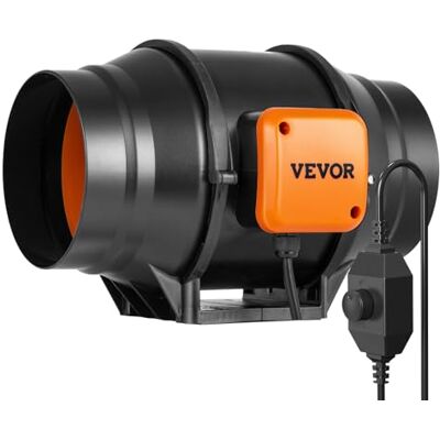 VEVOR Inline-Rohrventilator, 60 W, Rauchabzug, Inline-Kanalventilator mit variablem Drehzahlregler, leiser Abluftventilator mit AC-Motor für Kühlverstärker, Wachstumszelte, Hydrokultur VEVOR Inline-Rohrventilator, 60 W, Rauchabzug, Inline-Kanalventilator mit variablem Drehzahlregler, leiser Abluftventilator mit AC-Motor für Kühlverstärker, Wachstumszelte, Hydrokultur