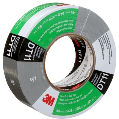 3M Schwerlast-Gewebeklebeband DT11, Silber, 48 mm x 55 m, 0.28 mm 3M Schwerlast-Gewebeklebeband DT11, Silber, 48 mm x 55 m, 0.28 mm