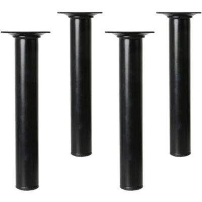 Amig Rundes Möbelbein aus Stahl, vielseitiges und Robustes Design, rutschfeste Kappe, einfache Befestigung, Schwarz, 30 x 200 mm, Metall Amig Rundes Möbelbein aus Stahl, vielseitiges und Robustes Design, rutschfeste Kappe, einfache Befestigung, Schwarz, 30 x 200 mm, Metall