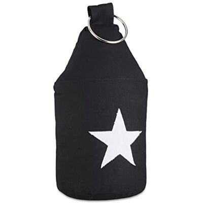 Relaxdays Türstopper Stern, Türpuffer Stoff, Türsack Boden, extra hoch, mit Griff, dekorativ, HxD: 23 x 11 cm, schwarz, Baumwolle, Sand, Metall, 1 Stück Relaxdays Türstopper Stern, Türpuffer Stoff, Türsack Boden, extra hoch, mit Griff, dekorativ, HxD: 23 x 11 cm, schwarz, Baumwolle, Sand, Metall, 1 Stück