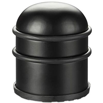 Relaxdays Türstopper, für Türen & Fenster, aus Edelstahl & Gummi, hoch & rund, innen, Bodenpuffer, ∅ 7 cm, schwarz Relaxdays Türstopper, für Türen & Fenster, aus Edelstahl & Gummi, hoch & rund, innen, Bodenpuffer, ∅ 7 cm, schwarz