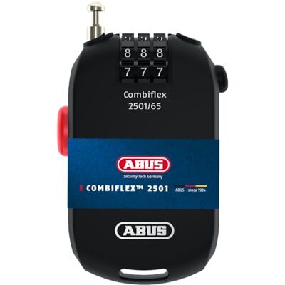 ABUS Spezialschloss Combiflex Geeignet als Gepäcksicherung, Skischloss, Helmsicherung mit Zahlencode Schwarz ABUS Spezialschloss Combiflex Geeignet als Gepäcksicherung, Skischloss, Helmsicherung mit Zahlencode Schwarz