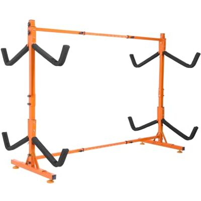 VEVOR Kayak Halterung Kajak Aufhänger 1260 x 1070 x 1375 mm, Freistehender Kajakständer 4 Kajaks 1230–1825 mm Breitenverstellbereich, Kajak Aufbewahrungsregal Robuste Kajak-Aufbewahrungshaken VEVOR Kayak Halterung Kajak Aufhänger 1260 x 1070 x 1375 mm, Freistehender Kajakständer 4 Kajaks 1230–1825 mm Breitenverstellbereich, Kajak Aufbewahrungsregal Robuste Kajak-Aufbewahrungshaken