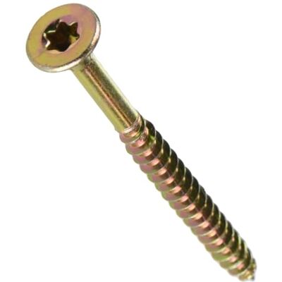 Connex B30194 Universal-Schrauben - 5mm x 60mm - Star Drive - Gelb zinciert - 195 Stück Connex B30194 Universal-Schrauben - 5mm x 60mm - Star Drive - Gelb zinciert - 195 Stück