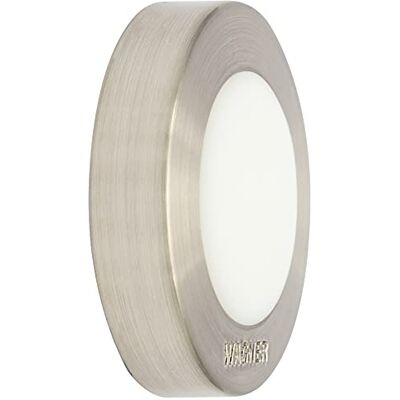 WAGNER Design-Wand-Türstopper SCREW OR GLUE/Schrauben oder Kleben Durchmesser Ø 40 x 10 mm, Metall gebürstet, Edelstahloptik, Puffer thermoplastischer Kautschuk weiß, Designpreis 15514111 WAGNER Design-Wand-Türstopper SCREW OR GLUE/Schrauben oder Kleben Durchmesser Ø 40 x 10 mm, Metall gebürstet, Edelstahloptik, Puffer thermoplastischer Kautschuk weiß, Designpreis 15514111