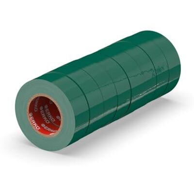 ERKO Grüne Isolierband 19mm x 20m - Elektrisches Isolierband ERKO Grüne Isolierband 19mm x 20m - Elektrisches Isolierband