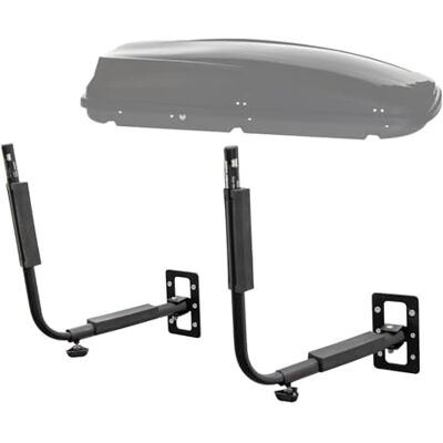 Fischer Wandhalterung Dachbox, Halter aus Metall, mit Montagematerial, platzsparende Aufbewahrung für Garage und Keller, vielseitig verwendbar, max. Tragkraft 40 kg, schwarz Fischer Wandhalterung Dachbox, Halter aus Metall, mit Montagematerial, platzsparende Aufbewahrung für Garage und Keller, vielseitig verwendbar, max. Tragkraft 40 kg, schwarz
