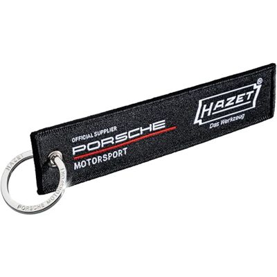 Hazet 1868-46 Schlüsselanhänger x Porsche Motorsport Design hochwertig verarbeitet mit beidseitiger Stickerei verchromtem Doppelring 130 x 30 mm Hazet 1868-46 Schlüsselanhänger x Porsche Motorsport Design hochwertig verarbeitet mit beidseitiger Stickerei verchromtem Doppelring 130 x 30 mm