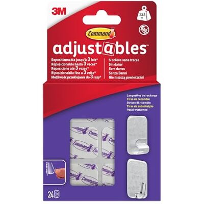3M Command Adjustables Nachfülllaschen (24 Nachfüllpackungen/Box 17820-24) 3M Command Adjustables Nachfülllaschen (24 Nachfüllpackungen/Box 17820-24)