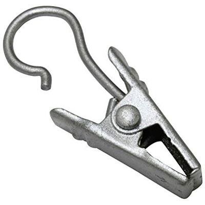 GARDINIA Silber Gardinenhaken - Clipshaken mit Klammer GARDINIA Silber Gardinenhaken - Clipshaken mit Klammer