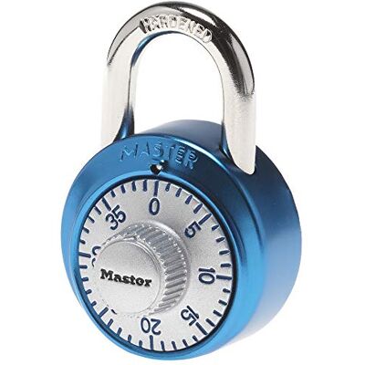 Master Lock 1561DAST Zahlenschloss mit Zahlenschloss, 1 Stück, schnittfest, Farben können variieren Master Lock 1561DAST Zahlenschloss mit Zahlenschloss, 1 Stück, schnittfest, Farben können variieren