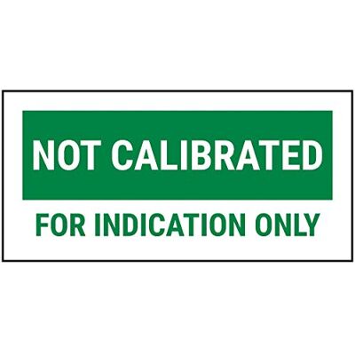 VSafety Aufkleber Not Calibrated For Indicated Only Green – 51 x 25 mm (Rolle mit 250 Stück) VSafety Aufkleber Not Calibrated For Indicated Only Green – 51 x 25 mm (Rolle mit 250 Stück)